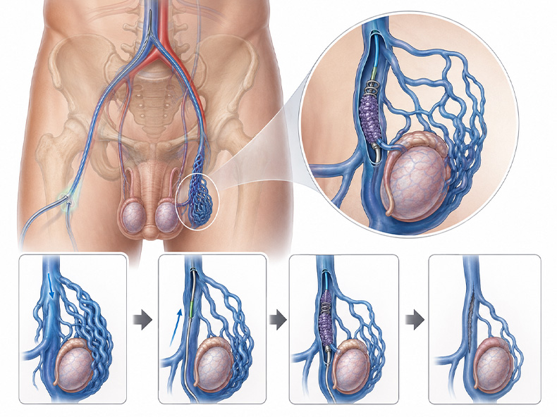 Embolisation varicocele